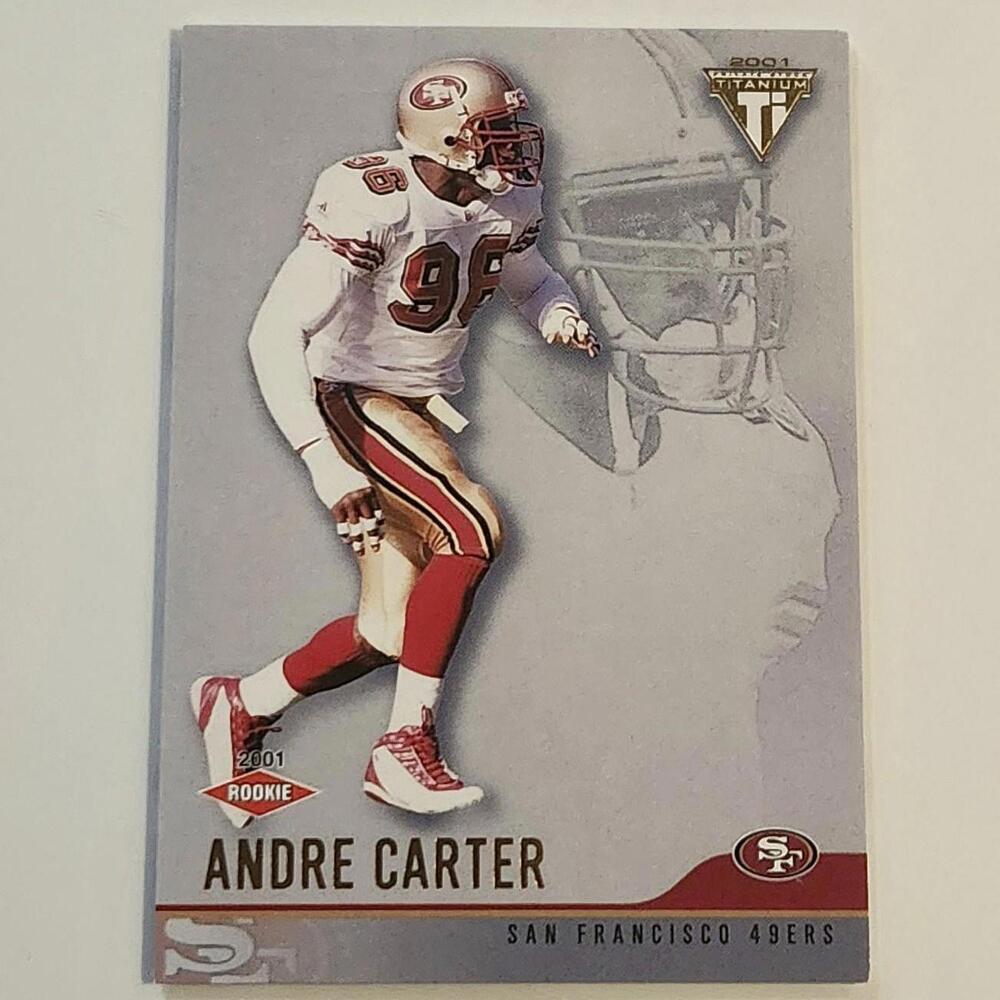 2001 Titanium Retail #216 Andre Carter Rookie Football Card